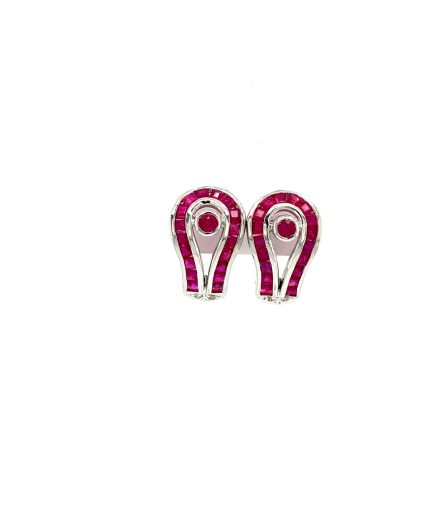 Ruby Earrings in 925 Sterling Silver | Save 33% - Rajasthan Living