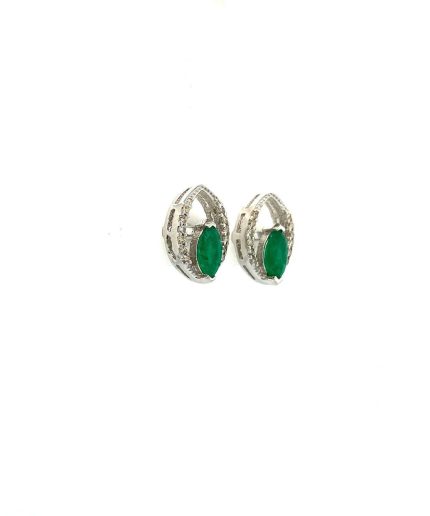 Emerald Earrings in 925 Sterling Silver | Save 33% - Rajasthan Living 3