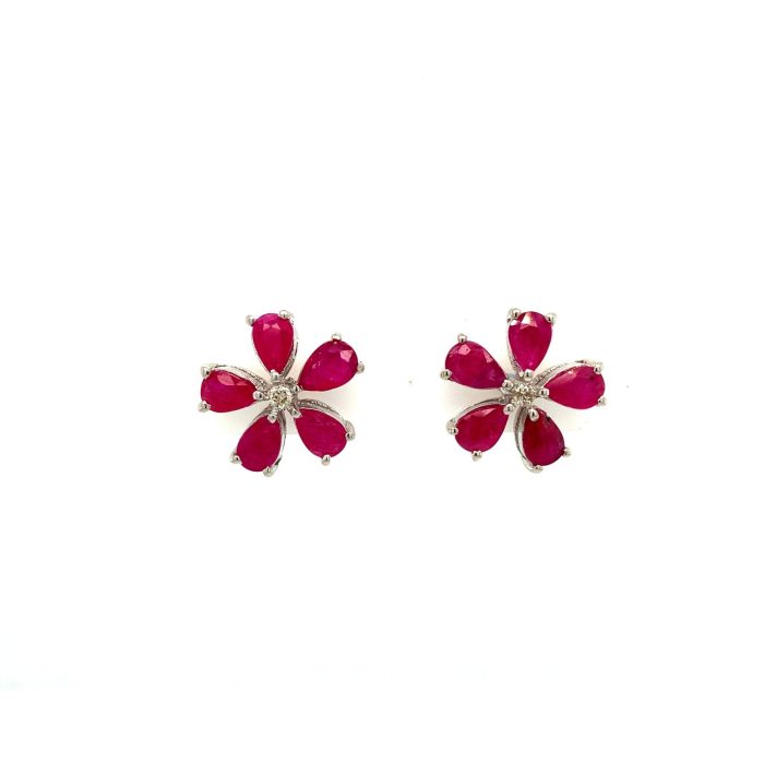 Ruby Earrings in 925 Sterling Silver | Save 33% - Rajasthan Living 5