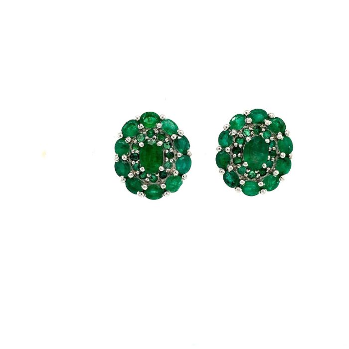 Emerald Earrings in 925 Sterling Silver | Save 33% - Rajasthan Living 5