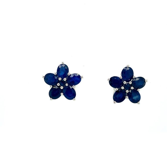 Sapphire Earrings in 925 Sterling Silver | Save 33% - Rajasthan Living 5