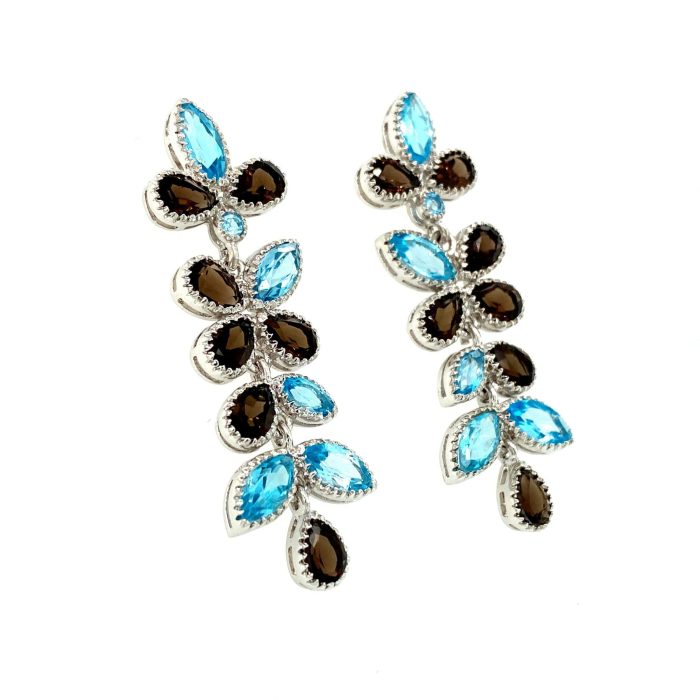 Multi Colour Stones Earrings in 925 Sterling Silver | Save 33% - Rajasthan Living 6