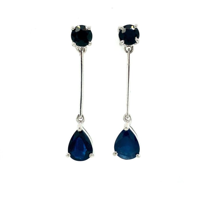 Sapphire Earrings in 925 Sterling Silver | Save 33% - Rajasthan Living 5