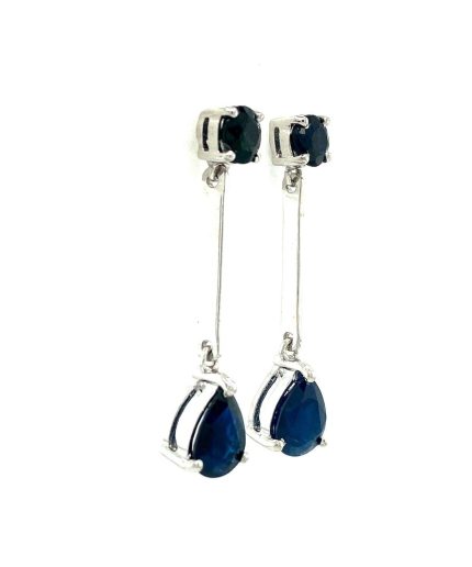 Sapphire Earrings in 925 Sterling Silver | Save 33% - Rajasthan Living 3