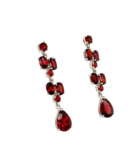 Garnet Earrings in 925 Sterling Silver | Save 33% - Rajasthan Living 3