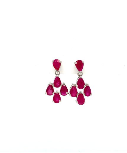 Ruby Earrings in 925 Sterling Silver | Save 33% - Rajasthan Living 5