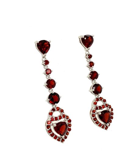 Garnet Earrings in 925 Sterling Silver | Save 33% - Rajasthan Living 3