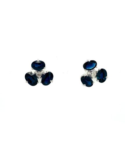 Sapphire Earrings in 925 Sterling Silver | Save 33% - Rajasthan Living 5