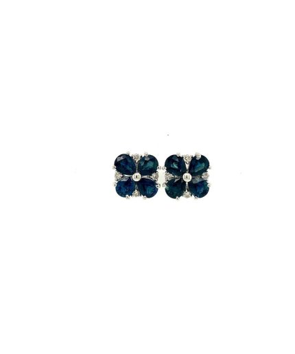 Sapphire Earrings in 925 Sterling Silver | Save 33% - Rajasthan Living