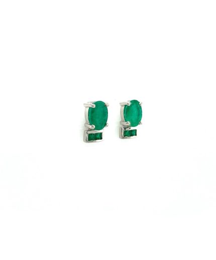 Emerald Earrings in 925 Sterling Silver | Save 33% - Rajasthan Living 3