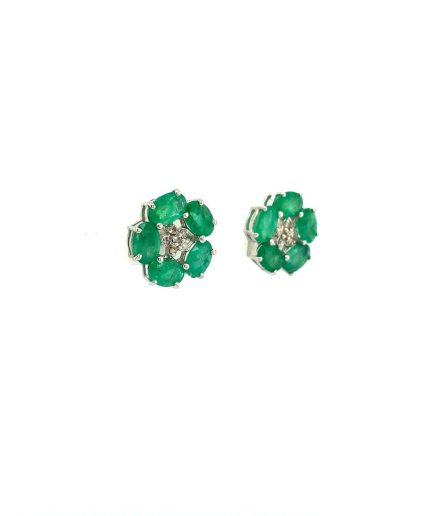 Emerald Earrings in 925 Sterling Silver | Save 33% - Rajasthan Living 3