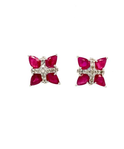 Ruby Earrings in 925 Sterling Silver | Save 33% - Rajasthan Living