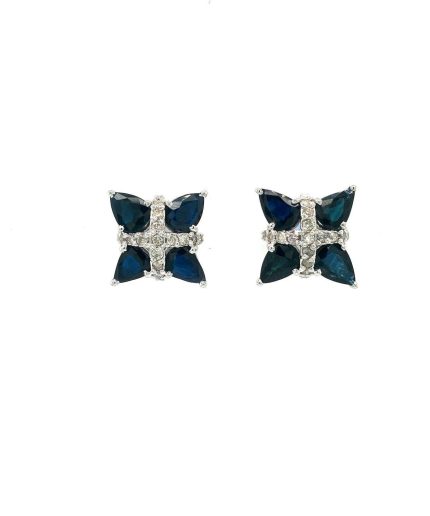 Sapphire Earrings in 925 Sterling Silver | Save 33% - Rajasthan Living 5