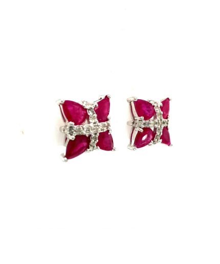 Ruby Earrings in 925 Sterling Silver | Save 33% - Rajasthan Living 3