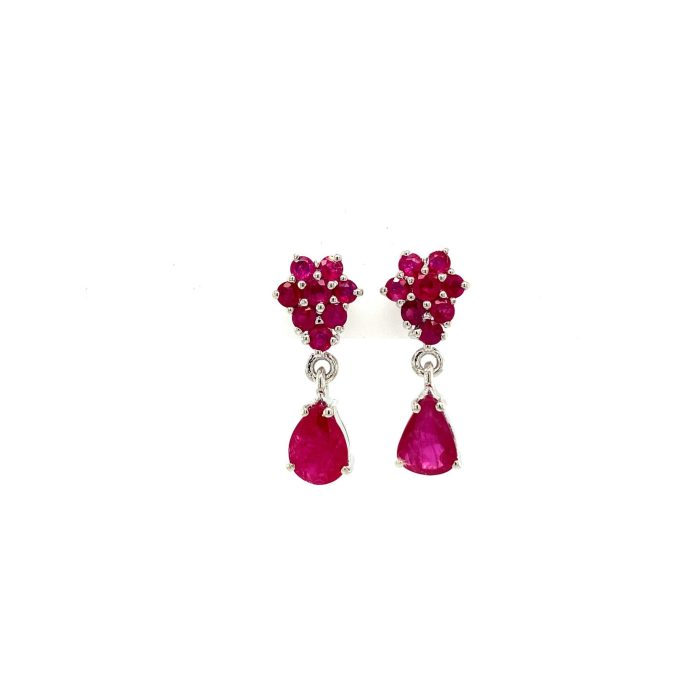 Ruby Earrings in 925 Sterling Silver | Save 33% - Rajasthan Living 5