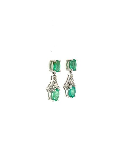 Emerald Earrings in 925 Sterling Silver | Save 33% - Rajasthan Living 3