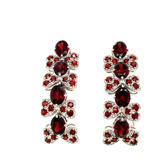 Garnet Earrings in 925 Sterling Silver | Save 33% - Rajasthan Living 5