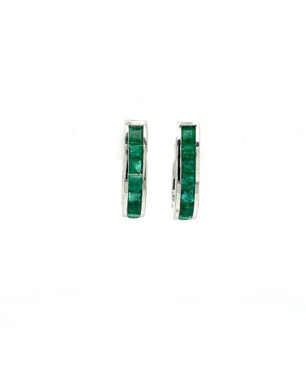 Emerald Earrings in 925 Sterling Silver | Save 33% - Rajasthan Living