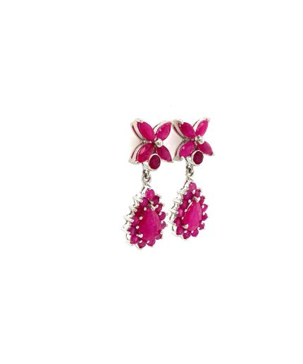 Ruby Earrings in 925 Sterling Silver | Save 33% - Rajasthan Living 3