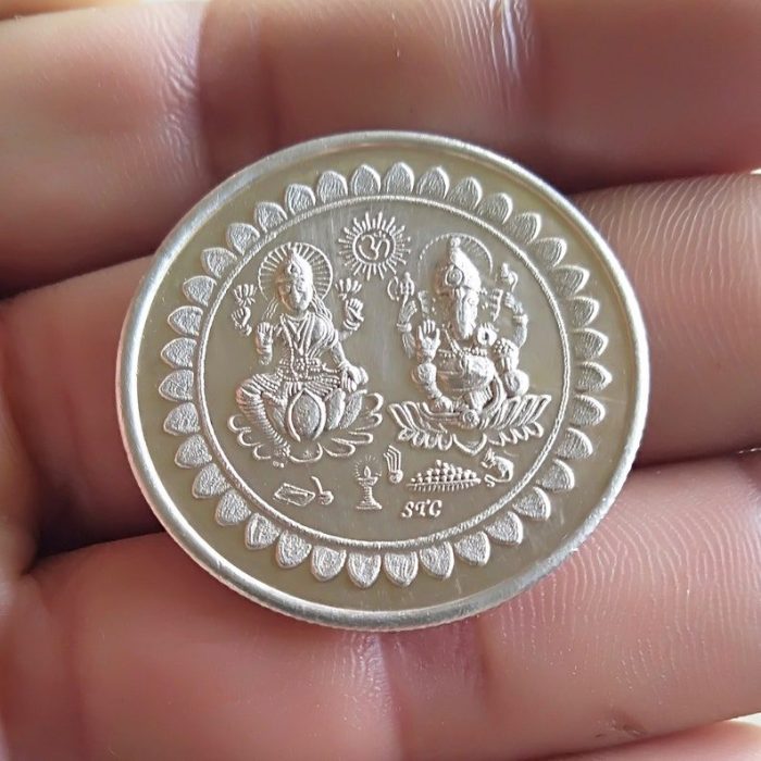 Silver Laxmi Ganesh Ji Coin(20grams) | Save 33% - Rajasthan Living 5