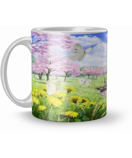 NK Store Nature Painting Printed Tea And Coffee Mug (320ml) | Save 33% - Rajasthan Living