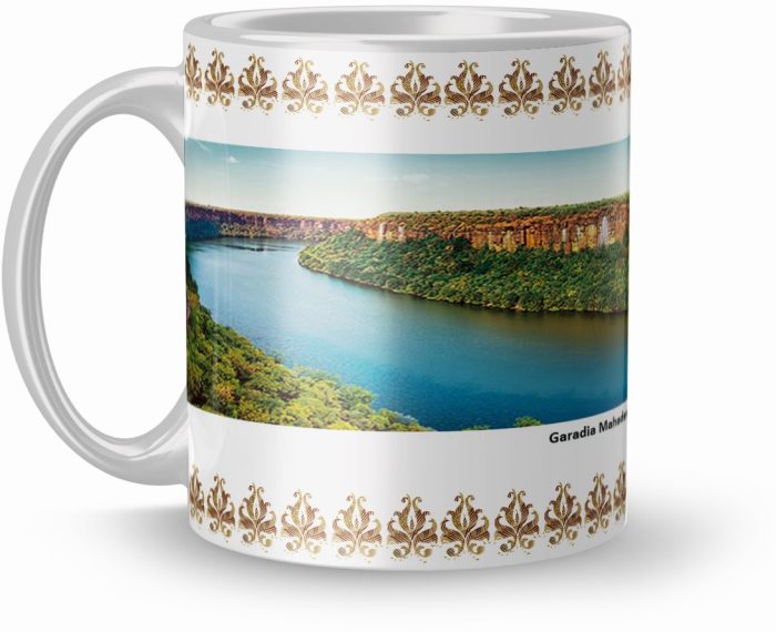 NK Store Round Shape Temple Printed Tea And Coffee Mug (320ml) | Save 33% - Rajasthan Living 5