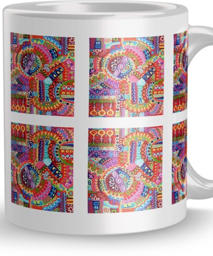 NK Store 4 Way Multicolor Printed Tea And Coffee Mug (320ml) | Save 33% - Rajasthan Living 7