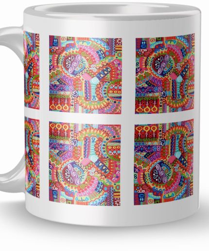 NK Store 4 Way Multicolor Printed Tea And Coffee Mug (320ml) | Save 33% - Rajasthan Living 5