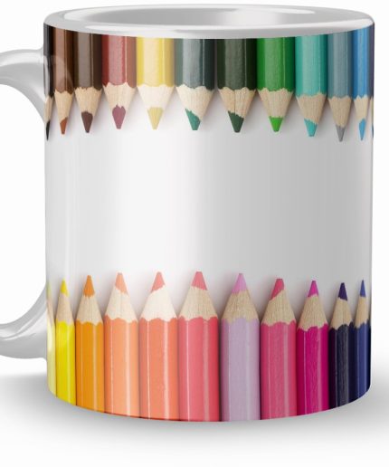 NK Store Colourful Pencil Design Tea And Coffee Mug (320ml) | Save 33% - Rajasthan Living