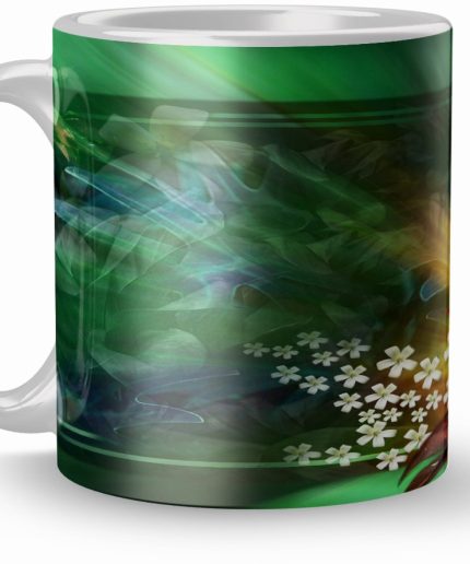 NK Store Rise Flower Printed Tea And Coffee Mug (320ml) | Save 33% - Rajasthan Living