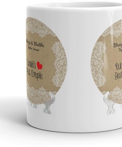 NK Store Bhaiya Bhabi Together Forever Tea and Coffee Mug (320ml) | Save 33% - Rajasthan Living 3