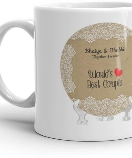 NK Store Bhaiya Bhabi Together Forever Tea and Coffee Mug (320ml) | Save 33% - Rajasthan Living