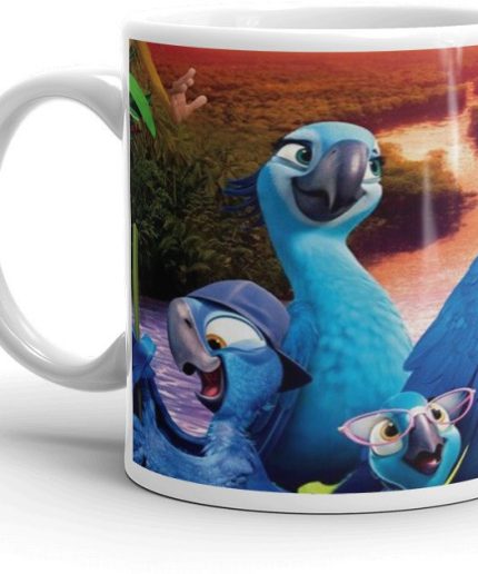 NK Store Blue Parrot Printed Tea and Coffee Mug (320ml) | Save 33% - Rajasthan Living 3