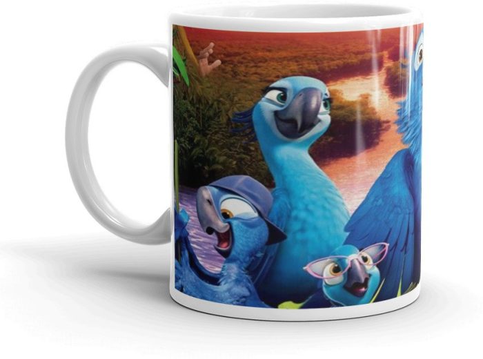 NK Store Blue Parrot Printed Tea and Coffee Mug (320ml) | Save 33% - Rajasthan Living 6