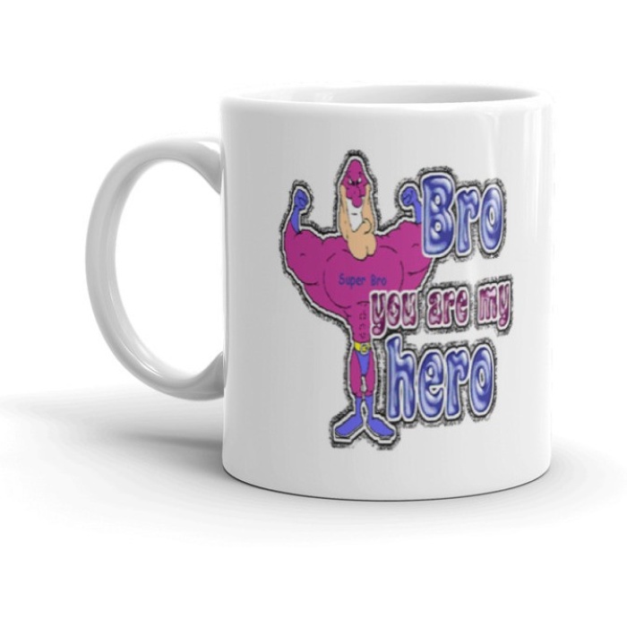 NK Store Bro You Are My  Hero  Rakhi Gifts Tea And Coffee Mug (320ml) | Save 33% - Rajasthan Living 5