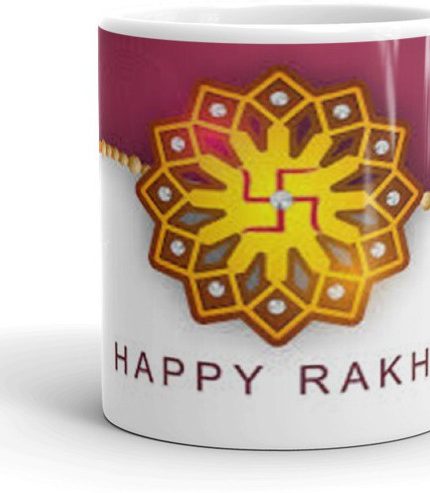 NK Store Happy Rakhi Multicolour Printed Tea And Coffee Mug (320ml) | Save 33% - Rajasthan Living