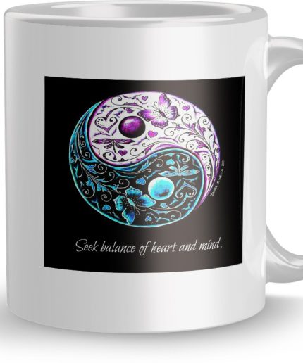 NK Store Seek Balance of Heart and Mind Colourful Tea And Coffee Mug (320ml) | Save 33% - Rajasthan Living 5