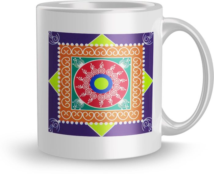 NK Store Printed Dewali Desigen Tea And Coffee Mug (320ml) | Save 33% - Rajasthan Living 6