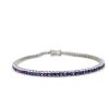 Purple Sapphire and Diamond Bracelet in 18K White Gold | Save 33% - Rajasthan Living 7