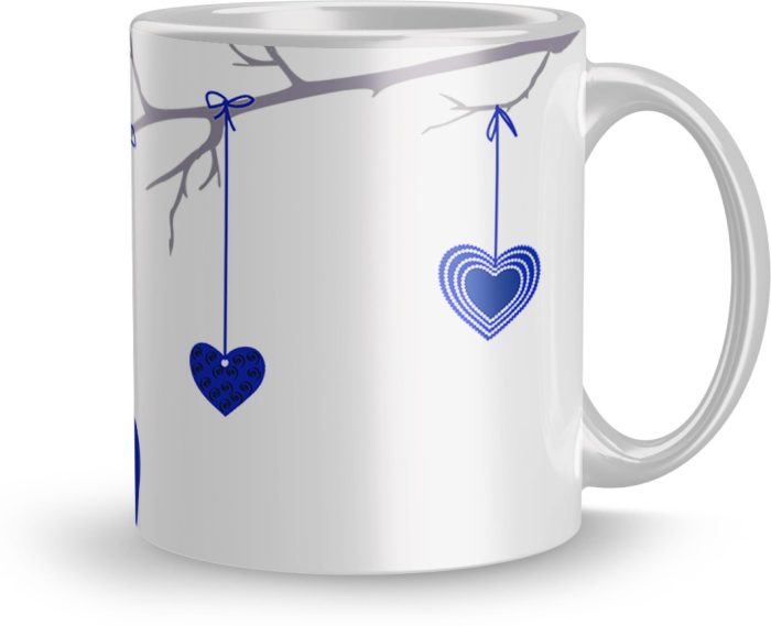 NK Store Printed Green Bird Valentine Day Tea And Coffee Mug (320ml) | Save 33% - Rajasthan Living 5