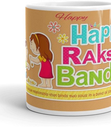 NK Store Happy Raksha Bandhan Tea And Coffee Mug (320ml) | Save 33% - Rajasthan Living