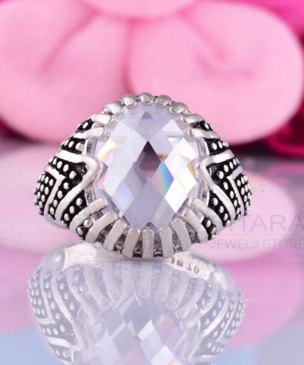 Victorian Faceted Oval Shape Ring | Save 33% - Rajasthan Living