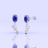 14K Tanzanite Earrings, Dainty Diamond and Gemstone Earrings, Oval Stud Earrings, Handmade Jewelry, Minimalist Earrings, December Birthstone | Save 33% - Rajasthan Living 15