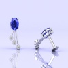 14K Tanzanite Earrings, Dainty Diamond and Gemstone Earrings, Oval Stud Earrings, Handmade Jewelry, Minimalist Earrings, December Birthstone | Save 33% - Rajasthan Living 17