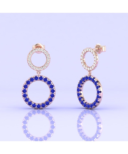 14K Dainty Natural Tanzanite Dangle Earrings, Everyday Gemstone Earrings For Her, Gold Stud Jewelry For Women, December Birthstone Jewelry | Save 33% - Rajasthan Living 7