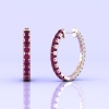 14K Dainty Natural Rhodolite Garnet Hoop Earrings, January Birthstone Earring For Women, Everyday Gemstone Jewelry For Her, Garnet Jewelry | Save 33% - Rajasthan Living 15