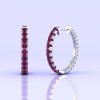 14K Dainty Natural Rhodolite Garnet Hoop Earrings, January Birthstone Earring For Women, Everyday Gemstone Jewelry For Her, Garnet Jewelry | Save 33% - Rajasthan Living 20