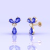 14K Dainty Tanzanite Stud Earrings, Handmade Jewelry, Gemstone Earrings, Anniversary Gift, Gift For Her, Party Jewelry, Art Nouveau Earrings | Save 33% - Rajasthan Living 22