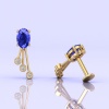 14K Tanzanite Earrings, Dainty Diamond and Gemstone Earrings, Oval Stud Earrings, Handmade Jewelry, Minimalist Earrings, December Birthstone | Save 33% - Rajasthan Living 20