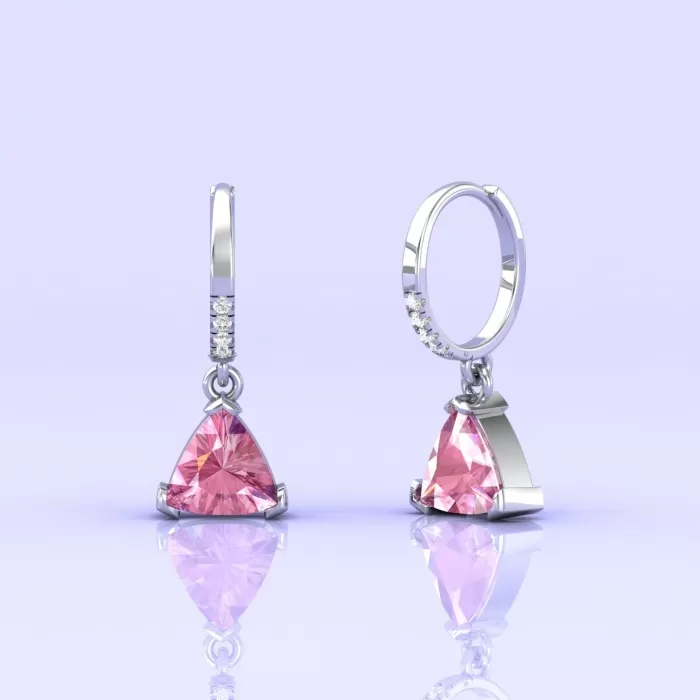 Natural Pink Spinel 14K Dangle Earrings, Everyday Gemstone Jewelry For Women, Gold Stud Earrings For Her, August Birthstone Jewellery | Save 33% - Rajasthan Living 7